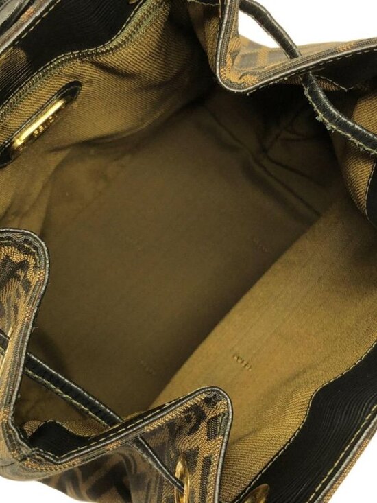 Fendi Vintage Backpack Leather Canvas